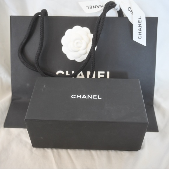 CHANEL Black / Gold Butterfly Sunglasses - Picture 8 of 9